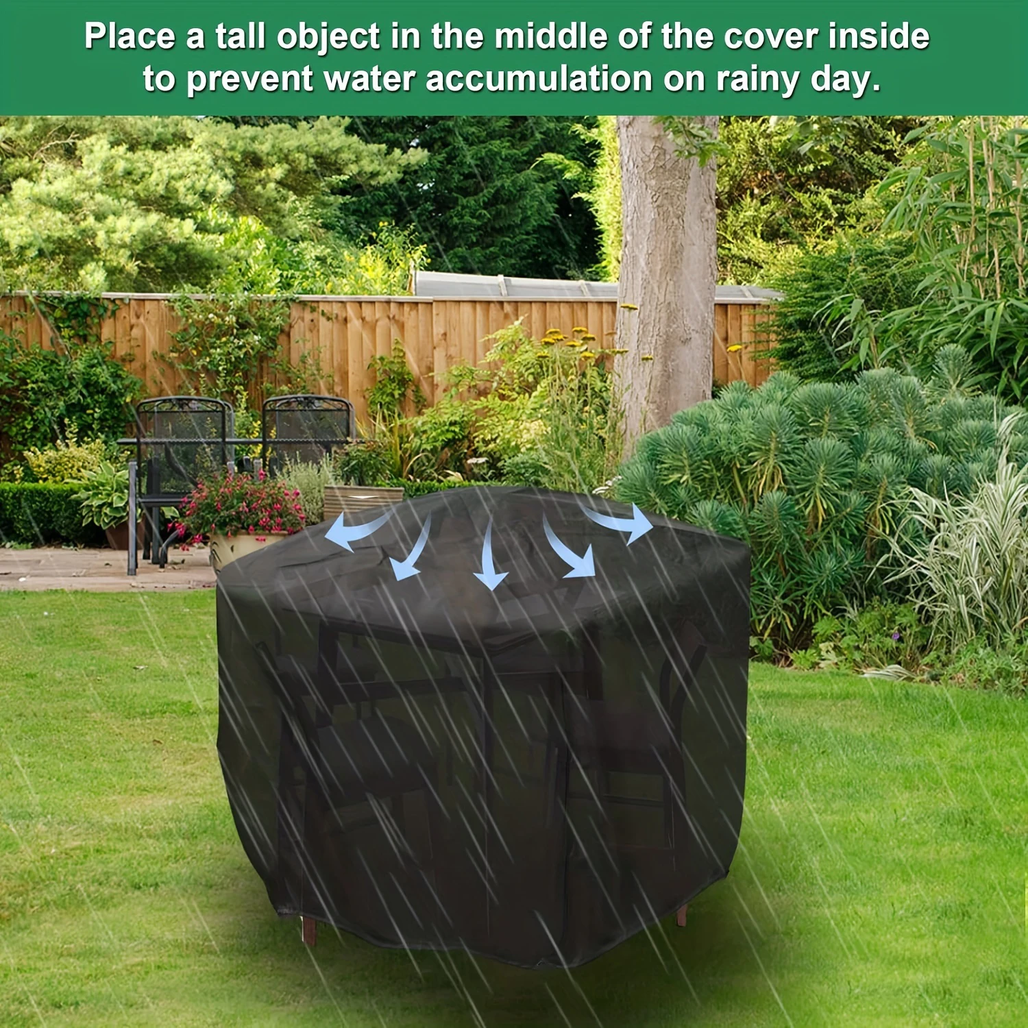300 Sizes Heavy Duty Square Patio Furniture Cover Set UV Resistant All Weather Outdoor Table and Chair Protection patio furniture cover