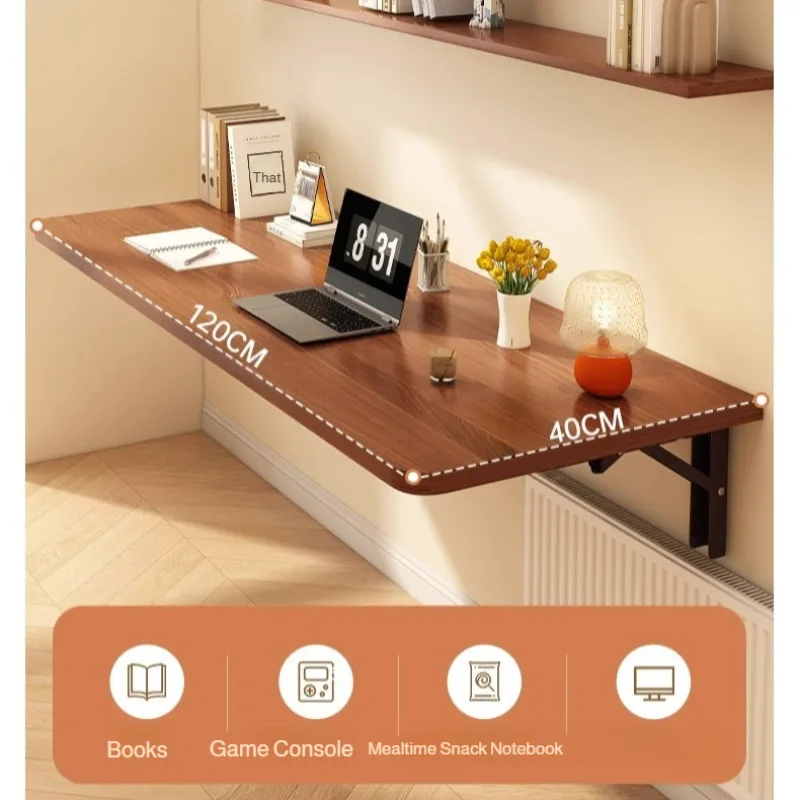 مكتب حائط خشب صلب قابل للطي