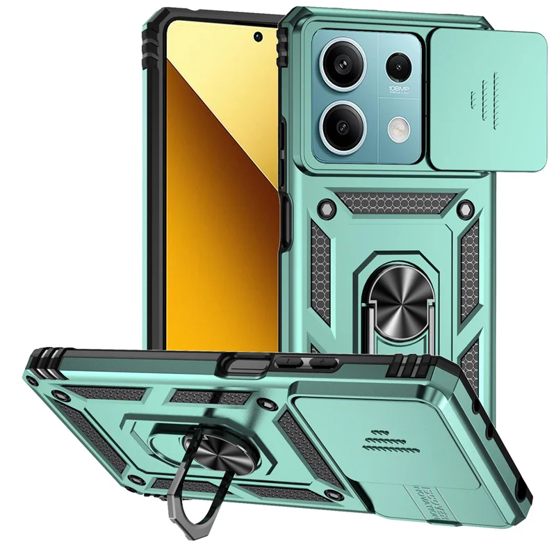 Enhanced Armor Slide Camera Lens Protection Phone Case - Durable Back Cover