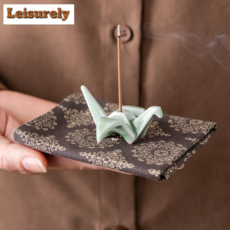 Thousand Paper Crane Incense Holder Boutique Incense Waterfall Incense Burners Consecrate Censer Tableware Supplies Ornaments