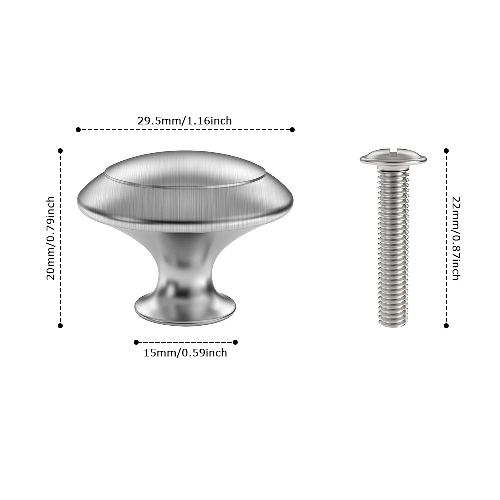 Furniture Handles 1/10/20/25Pcs Door Knobs Stainless Steel Drawer Cabinet Handles Kithcen Cupboard Pull Handles