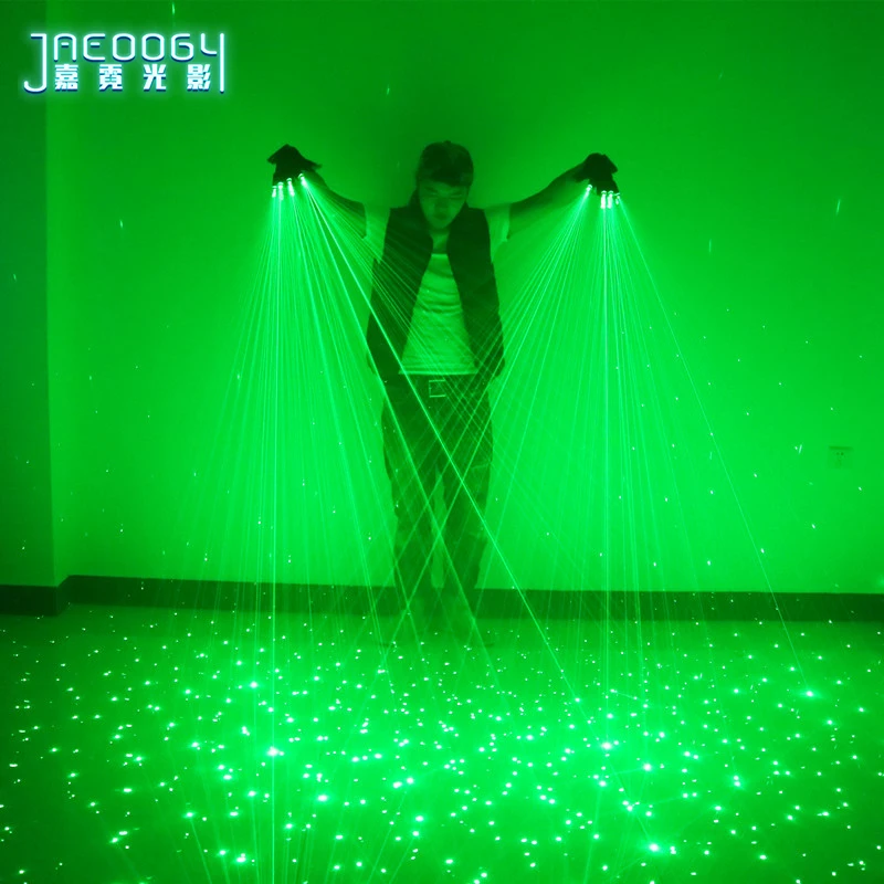 2 in 1 New High Quality Green Laser Gloves Nightclub Bar Party Dance Singer Dance Props DJ Mechanical Glasses LED Light