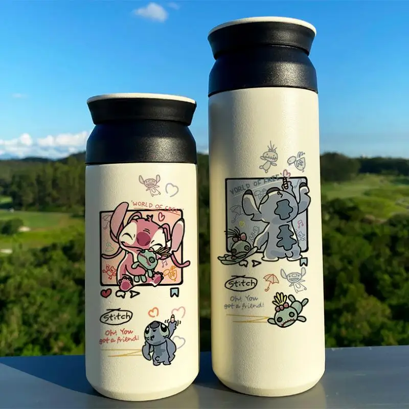 Disney Stitch Water Cup Stainless Steel Thermos Cup Cartoon Couple