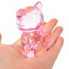 Clear Bear Figurine Small Statue Adorable nament Delicate Decoration Transparent Sculpture Garden Decor Gift 3