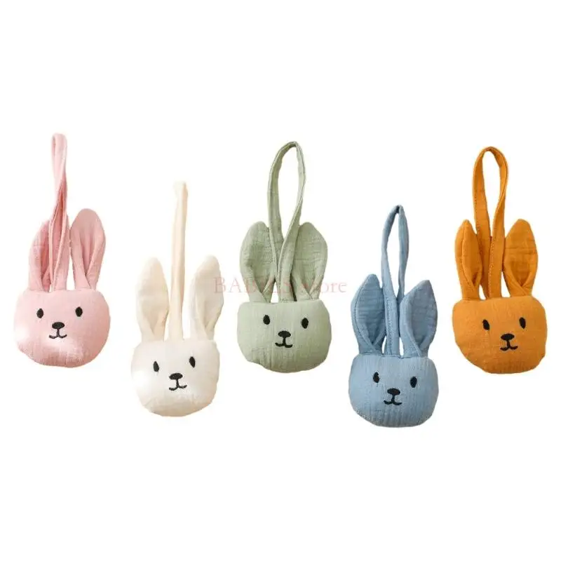 

C9GB Durable Pacifier Clip Rabbit Pacifier Holder Baby Nipple Holder Bedside Pendant