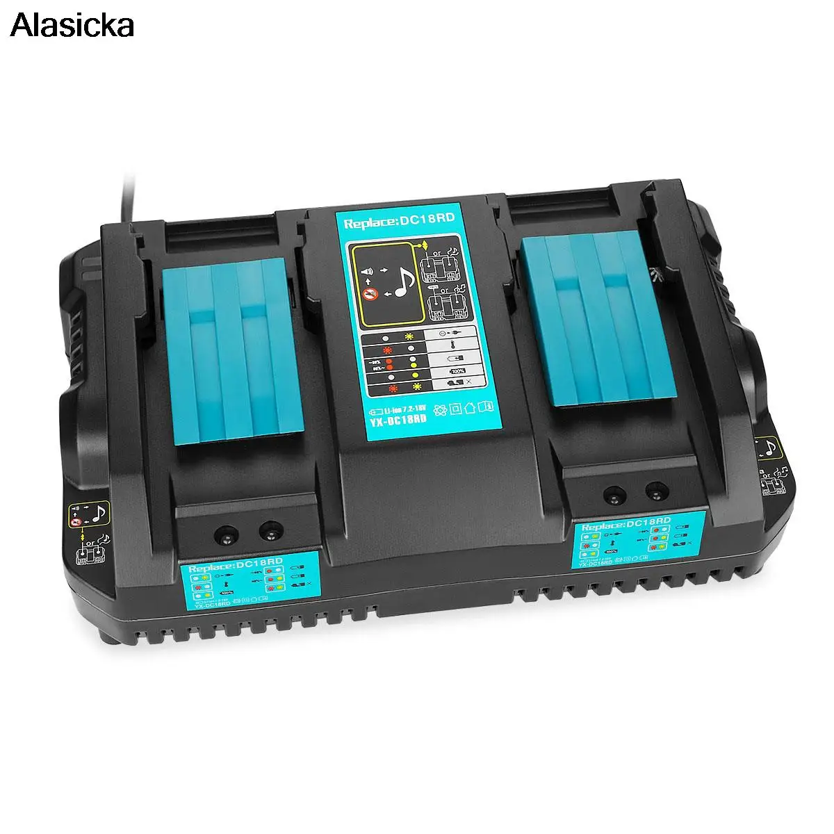 Chargeur rapide pour 2 batteries Li-Ion 14,4 à 18 V - MAKITA DC18RD