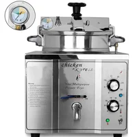 MDXZ-16 16L Electric Heating Pressure Fried Chicken Furnace Fried Chicken Burger  Shop Constant Temperature Food Fried Furnace 1