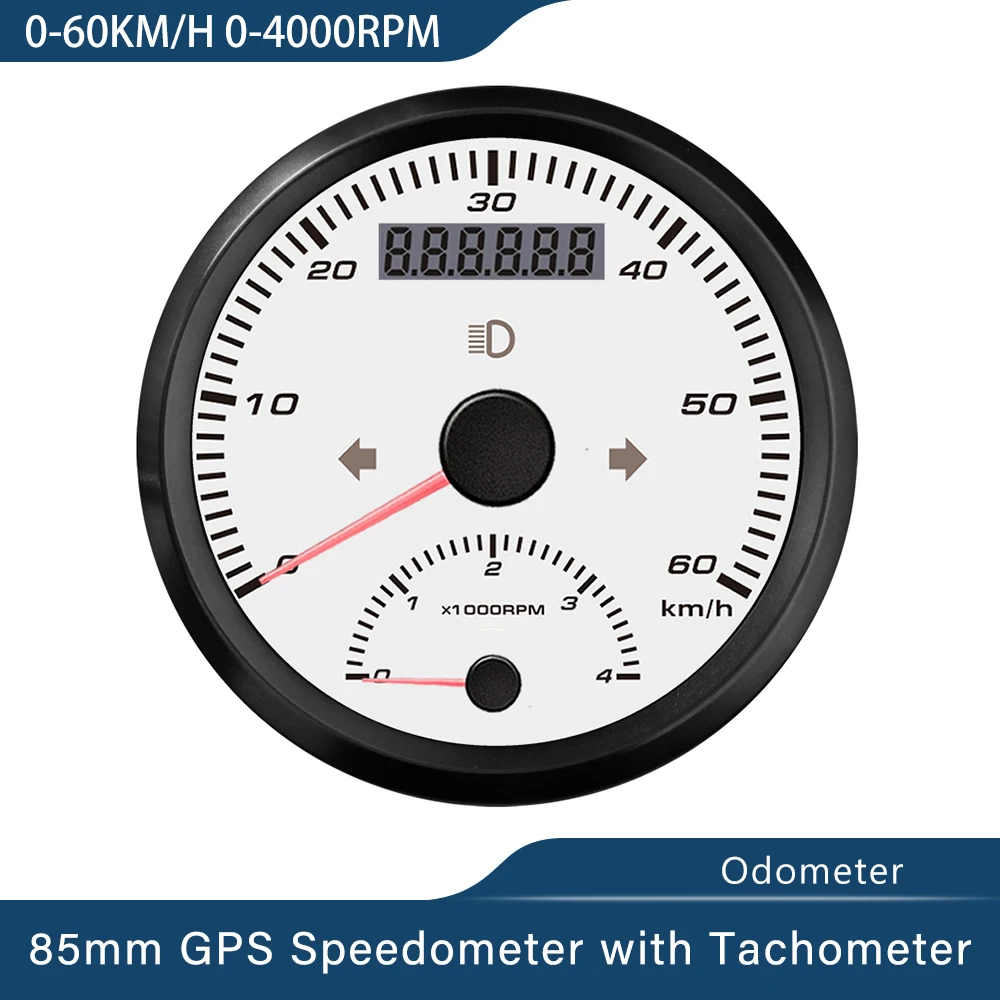 Compteur de vitesse GPS étanche pour voiture, tachymètre, odomcirculation,  antenne GPS, fuite d'eau, rétro-éclairage ambre, 85mm, 0-125 MPH, 0-200 MPH  - AliExpress