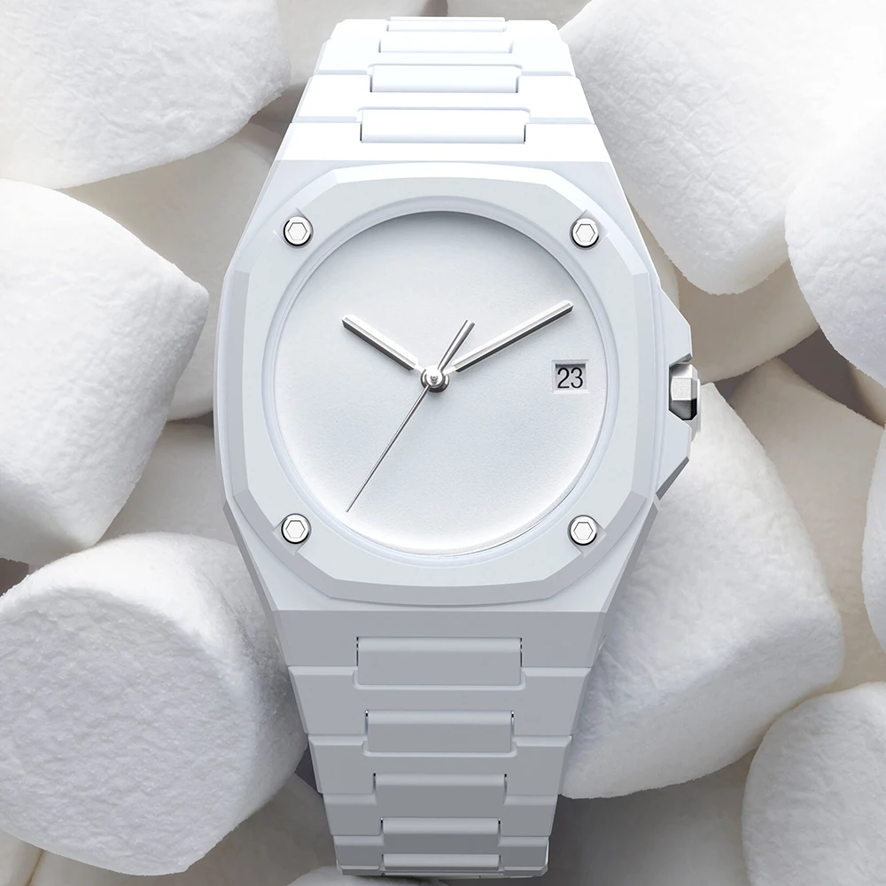 Men's Minimalist Design Quartz Watch - Polycarbonate, Fashion Calendar, Waterproof