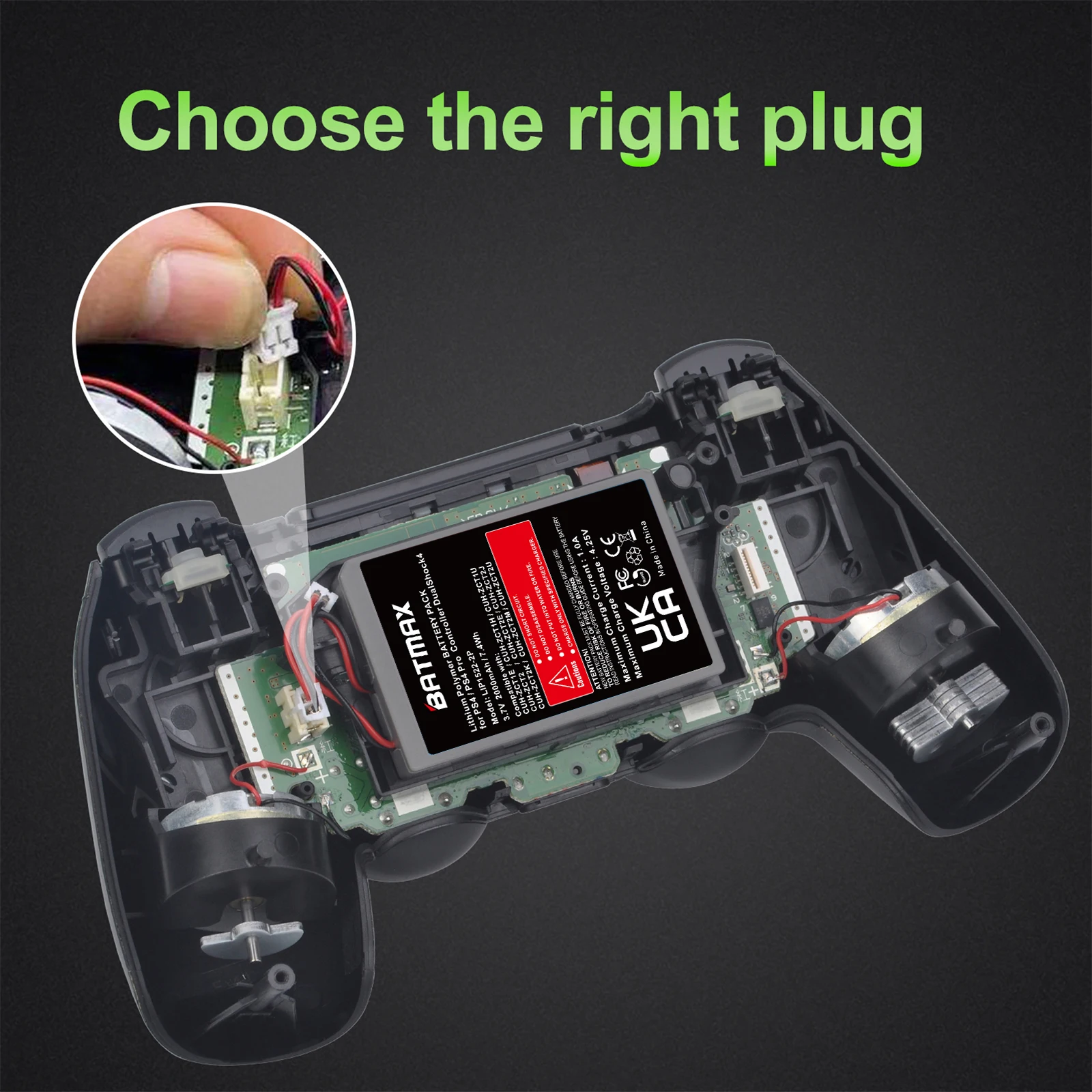 Batmax Akku für Sony PS4 PS4 Pro Lip1522/KCr1410 Gamepad für CUH-ZCT1E CUH-ZCT1U Wireless Controller Playstation kostenlose Tools