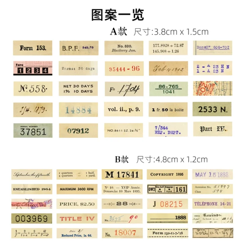 25Pcs Tim Holtz Style Postmark Junk Journal Ephemera Decorative Numbers DIY Album Scrapbooking Stickers
