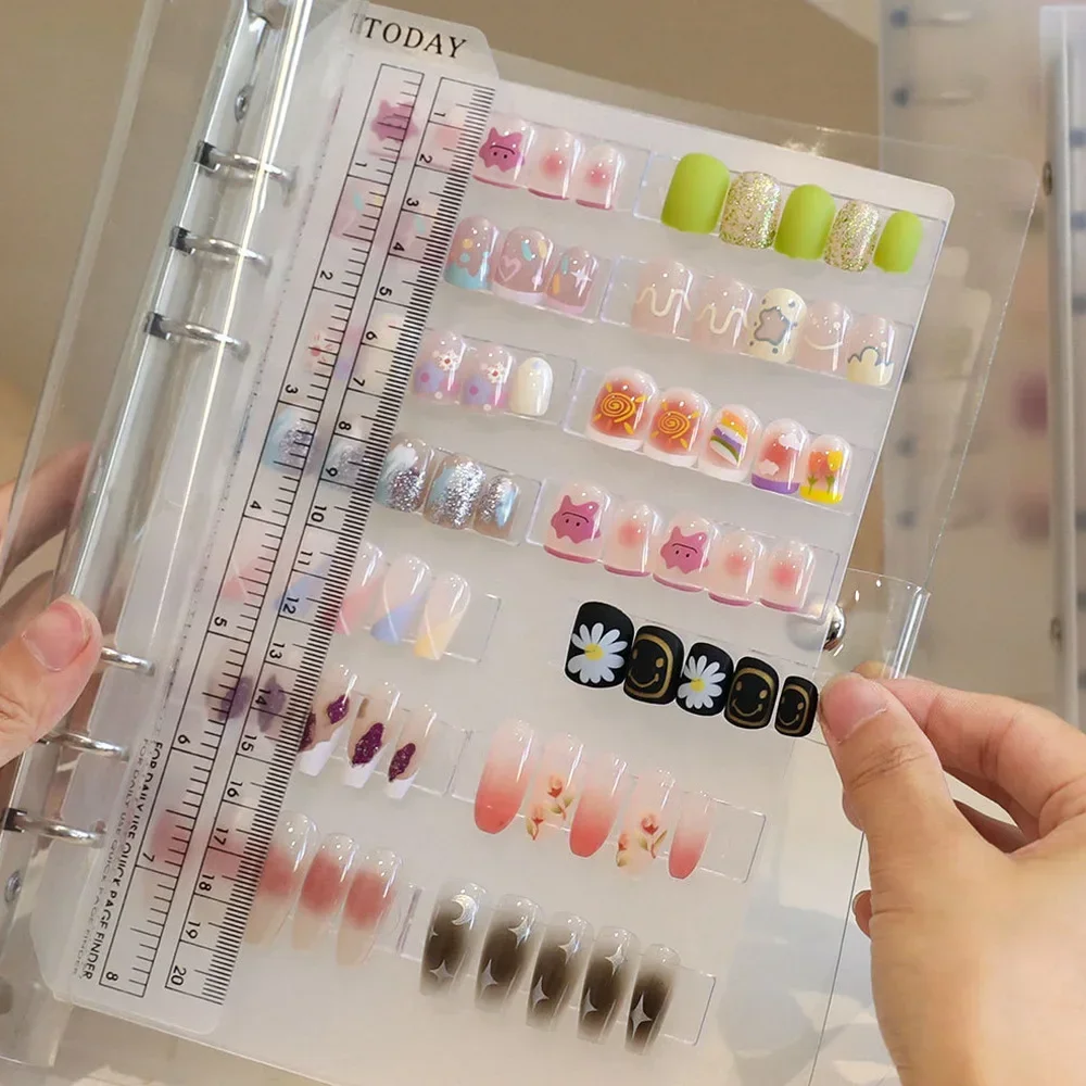 Esposizione di archiviazione per nail art Album Editor Strumento di archiviazione semplice per nail art fai-da-te Display per unghie Organizzatori per unghie Strumenti per nail art - immagine 2