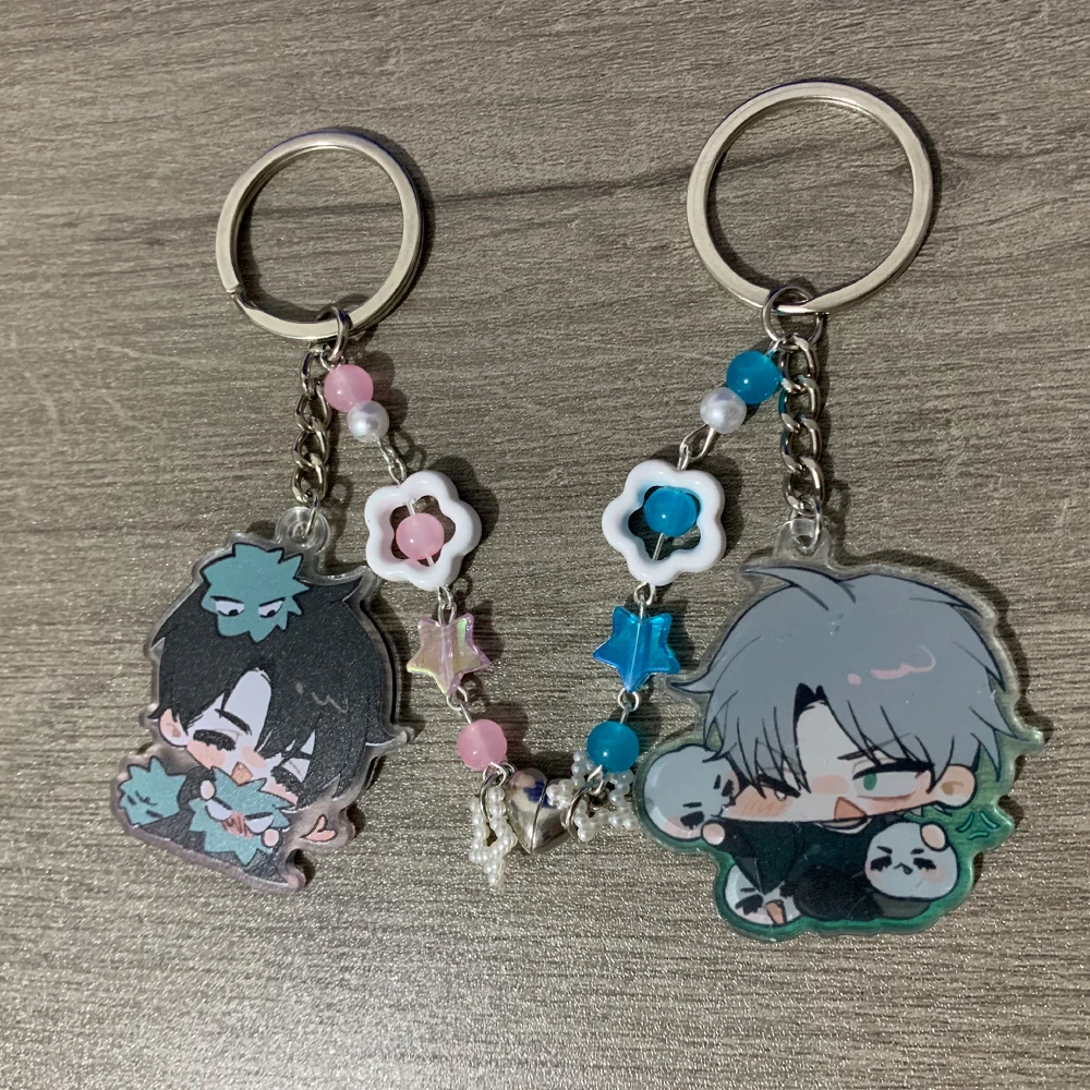 Anime Keychain Comic ALIEN STAGE IVAN & TILL Acrylic Keychain Phone Charm Beaded Keyring Cartoon Versatile Backpack Decoration Accessories Gift