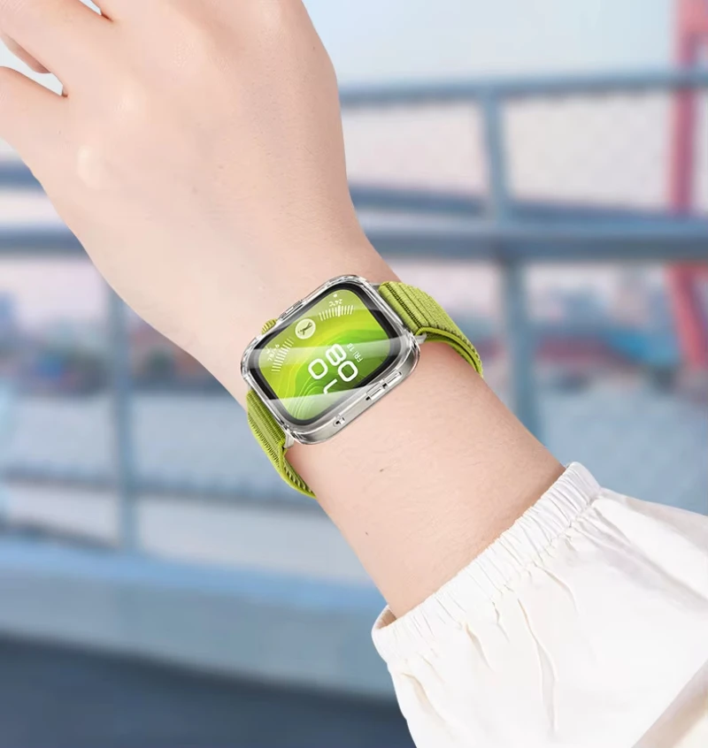 รูปสินค้า กระจกป้องกันหน้าจอ + เคสกันกระแทก นาฬิกา Huawei Fit 4/4 Pro