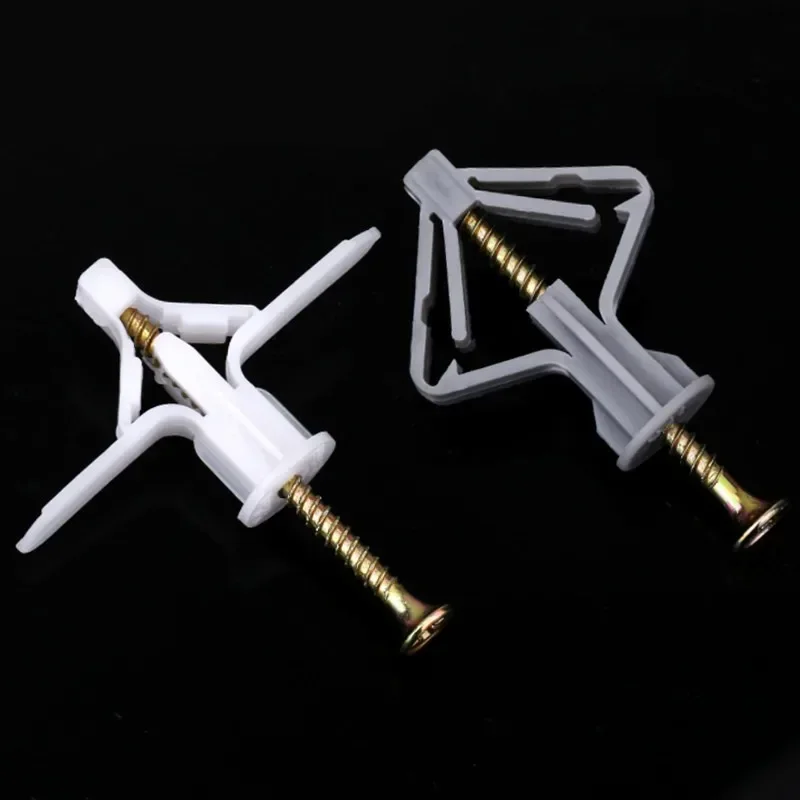 Plastic Toggle Anchor with Screw Curtain Gypsum Board Hollow Wall Pipe Plug Aircraft Expansion Anchor Bolt Accessories  New