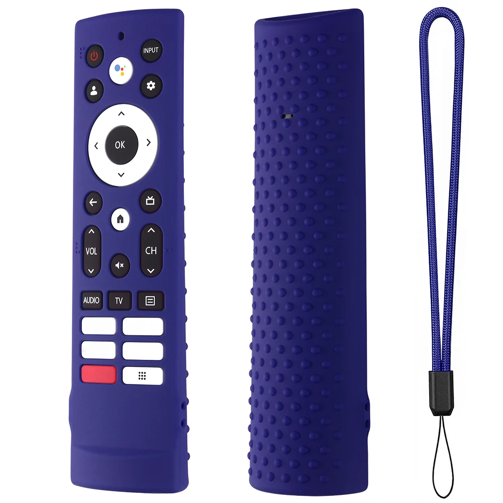 Controller Skin Shockproof TV Remote Control Case Cover with Removal Lanyard for Hisense Voice ERF3V90H silicone remote case silicone remote cover silicone remote sleeve remote controller cover silicone case protector