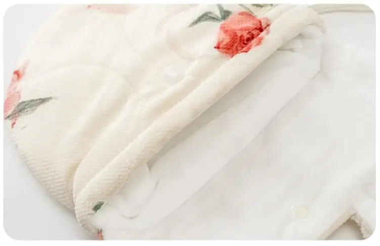 Winter Neugeborenen Kaninchen Blume Mantel Nette Baby Mädchen Dicke Warme Oberbekleidung Kleinkind Mädchen Kleidung Kinder Mantel mit Tasche – Detail 7