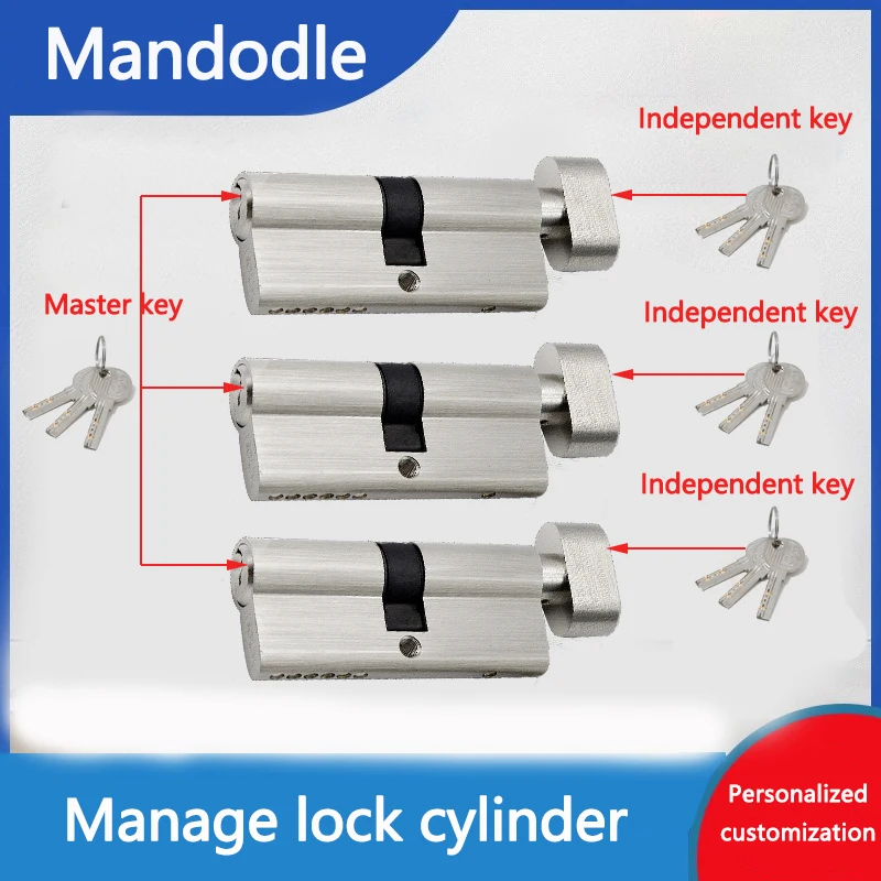 

Management lock core brass lock core 60mm 70mm 80mm universal key bedroom door lock outdoor door lock Cylindrical lock