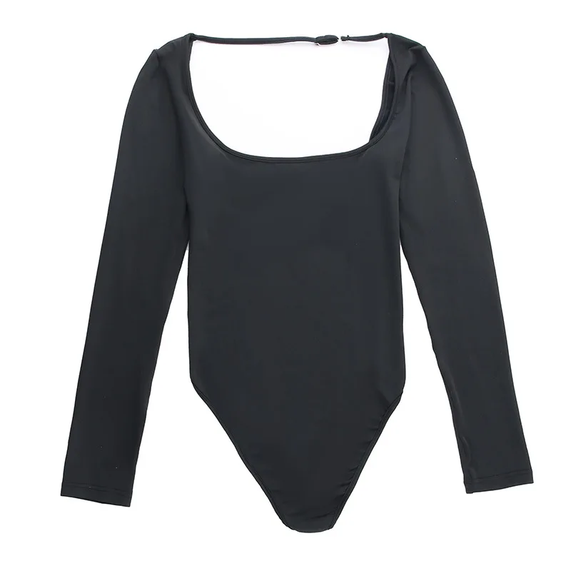 One-Pieces Lenceria Femenina Bandage Body Feminino Backless Tops For Women Rave Outfit Long Sleeve Black Sexy Bodysuit Lingerie