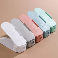 2Pcs Shoe Stacker Adjustable Shoe Slots Organizer Shoes Slots Space Saver Double Deck Rack Holder for Closet Organization Hot 1