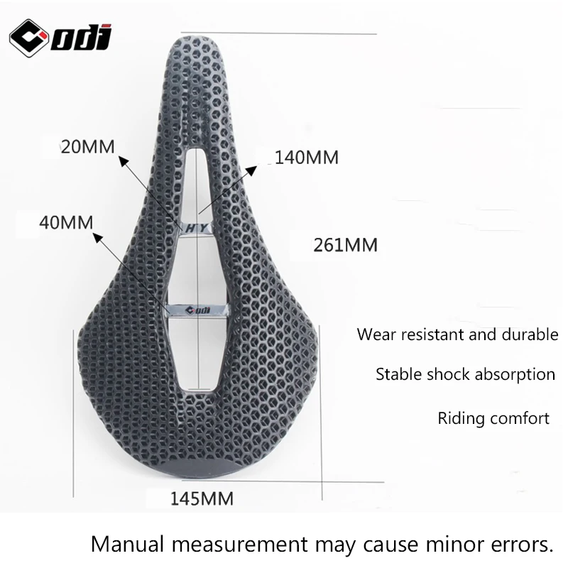 Odi-3Dプリントの自転車サドル,カーボンファイバー製,クッション