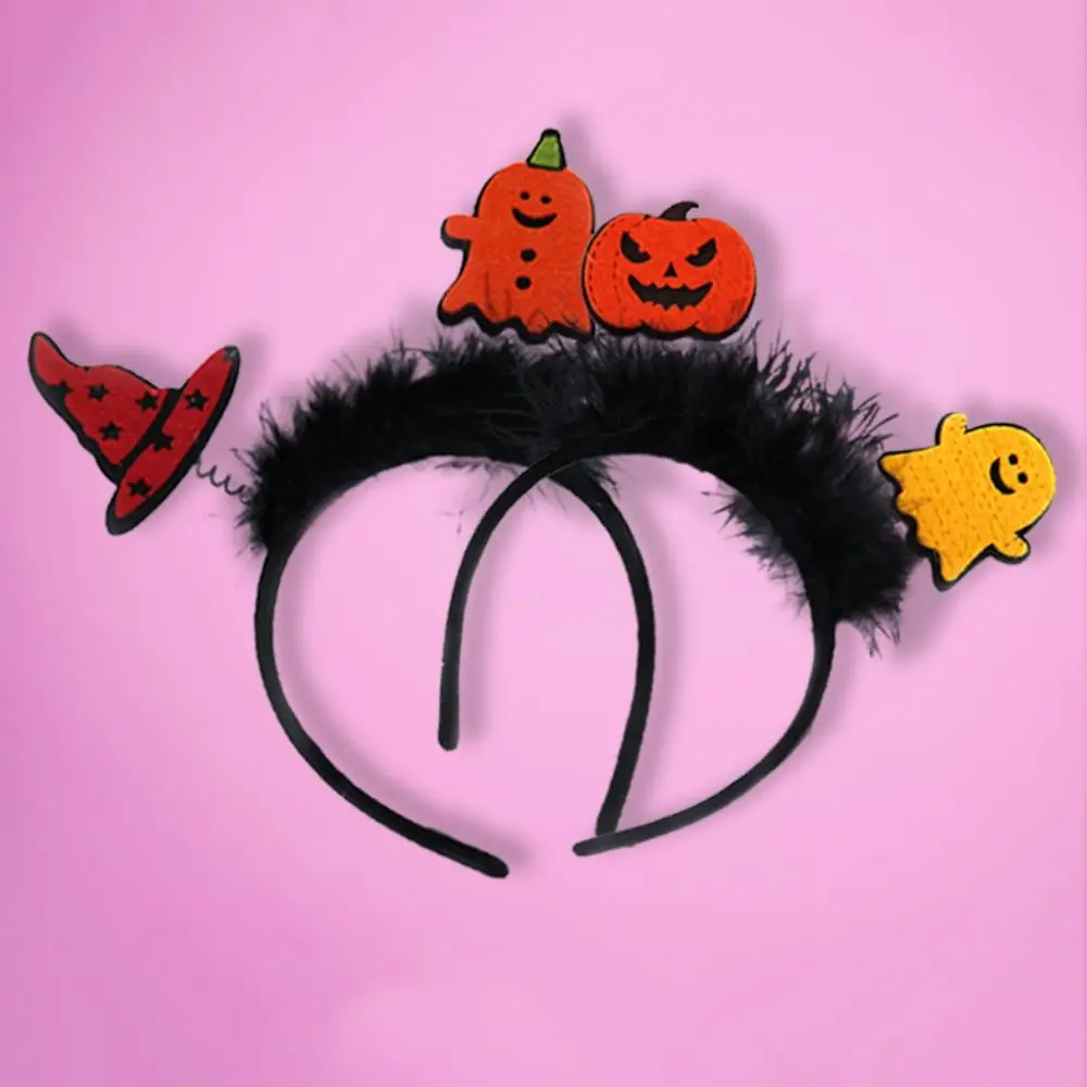 Gift Cartoon Halloween Feather Headband Pumkin Spider Pumkin Hairband Hair Hoop Hairband Ghost Headband Girl