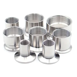SS304 Bspt Female Thread Adapter Sanitary Stainless Steel Ferrule Pipe Fittings Tri Clamp Adaptor 1/2