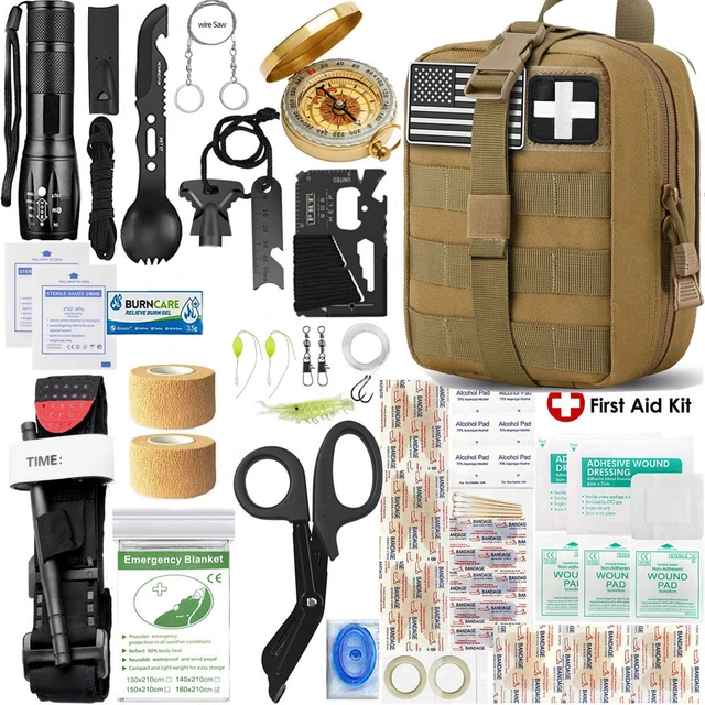 Kit de survie tactique militaire en plein air, équipement de