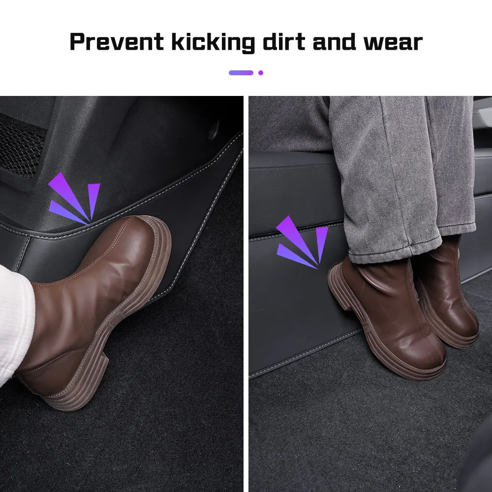 폭스바겐 ID3 2019-2025 차량용 시트 밑 발차기 방지 패드 자동차 중앙 제어 측면 매트 가죽 패드 장식 액세서리