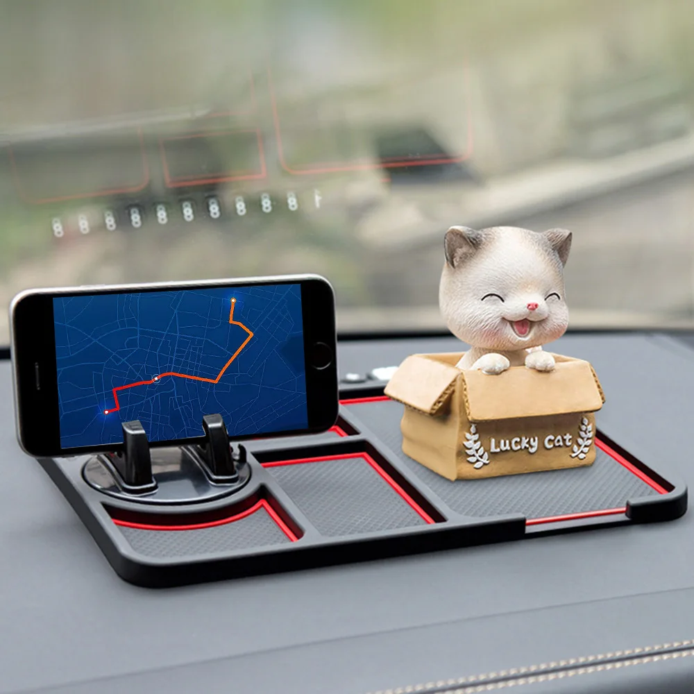 Silicone Car Anti-Slip Mat Auto Phone Holder Sticky Anti Slide Dash Phone Mount Parking Number Card Car Pad Mat car non slip mat dash phone holder