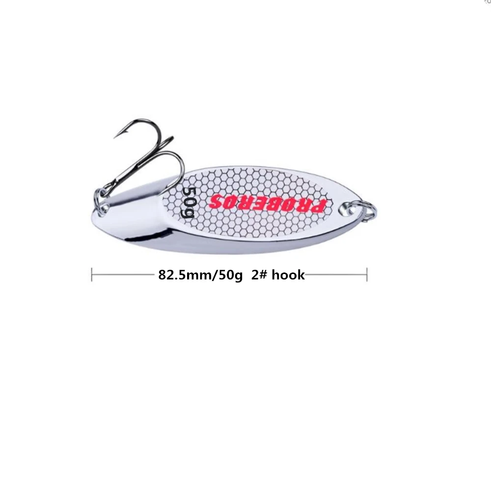 1Pcs Fishing Lure 6 Sizes 3g 7g 10g 14g 18g 21g Sequined Silver Spoon For Sea Baits Wobblers Spinner