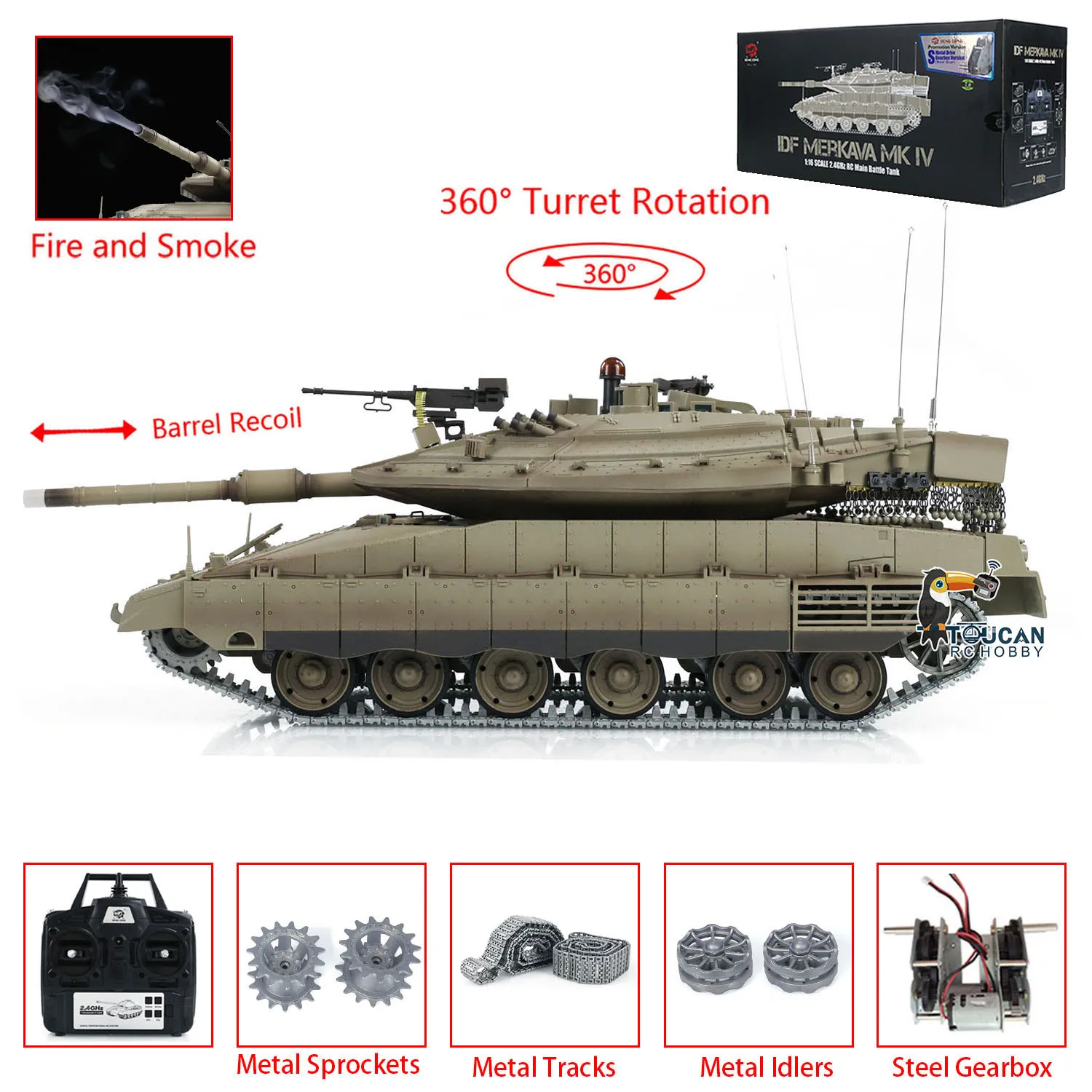 Heng Long Remote Control Tank 1/16 TK7.0 IDF Merkava MK IV Professional Edition FPV Tanks RC Vehicle Outdoor Toys Model 2