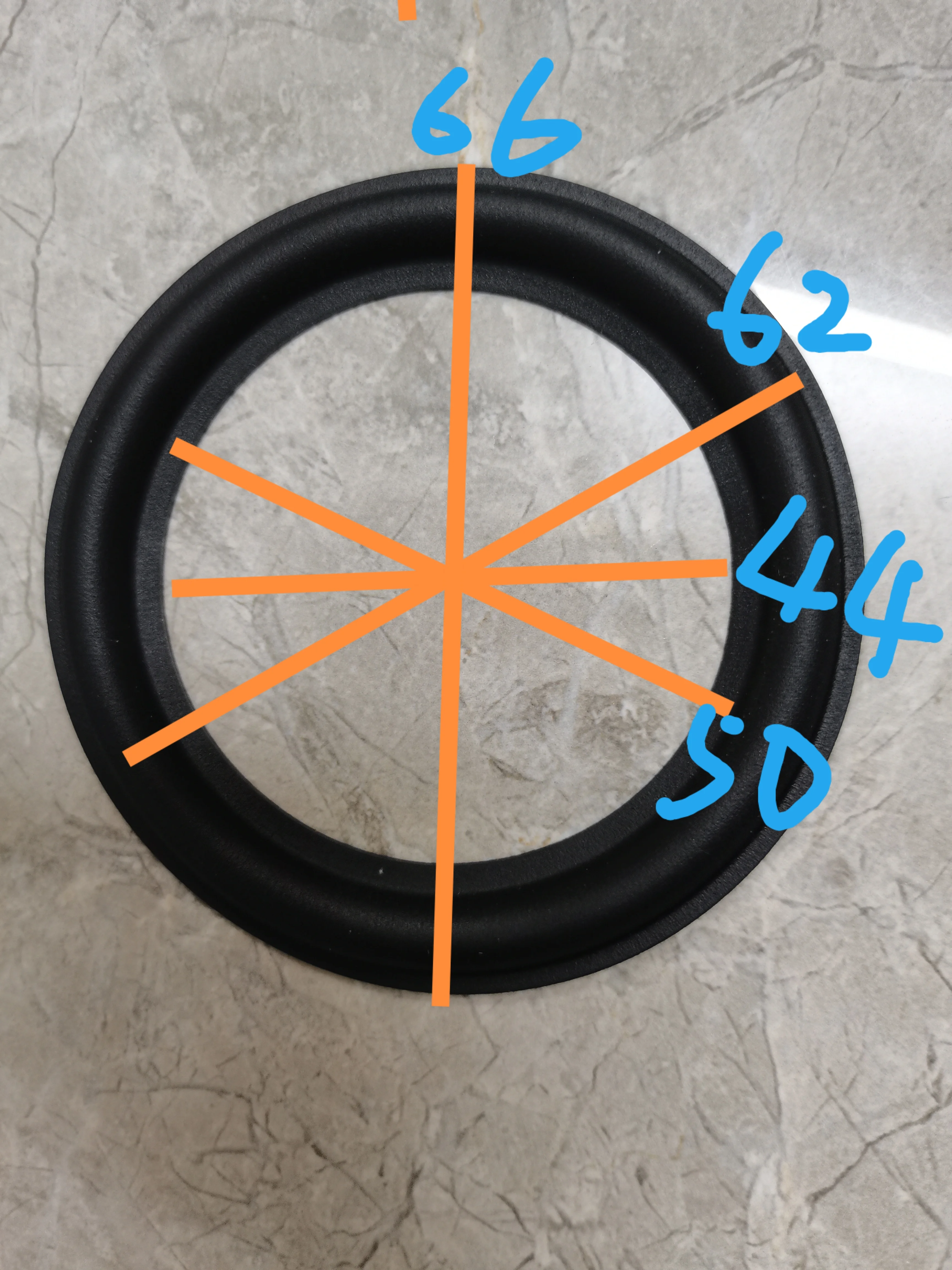 10 pcs 2 1/2 inch 2.5" REPAIR woofer / Bass SPEAKER RUBBER SURROUNDS: 45mm; 49mm; 63mm; 67mm