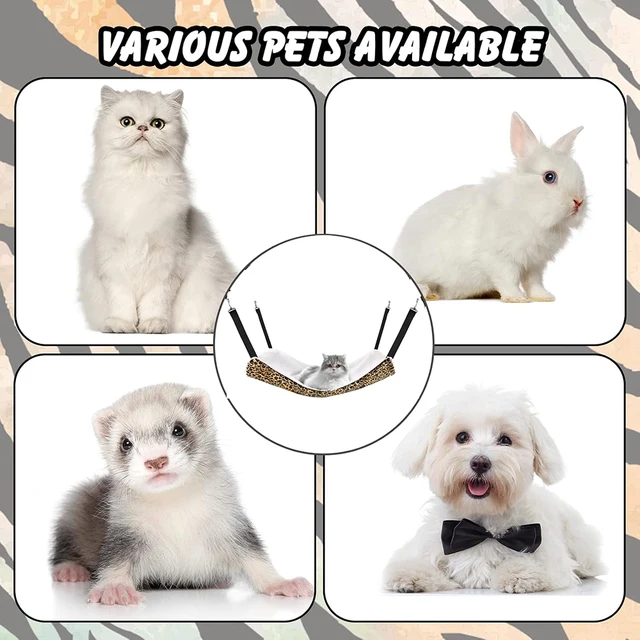 Pet winter hammock pet cage hammock comfortable suspension adjustable soft plush pet cat and dog hammock Guinea Pig bed 4