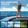VEVOR 6.5/10/12/13/15ft Water Trampoline InflatablRecreational Water Bouncer w/Electric Inflator Portable Bounce Swim Platform 6