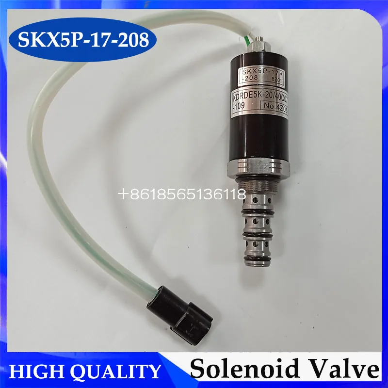 

Hydraulic Solenoid Valve Parts R220-7 R210-7 SKX5P-17-208 KDRDE5K-20/40C07-109 For Excavator Solenoid Valve