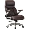 Big and Tall Office Chair with 5D Flip Arms, 600LBS PU Leather Executive Chair, Adjustable Lumbar Support 3'' Double Space Wheel 1