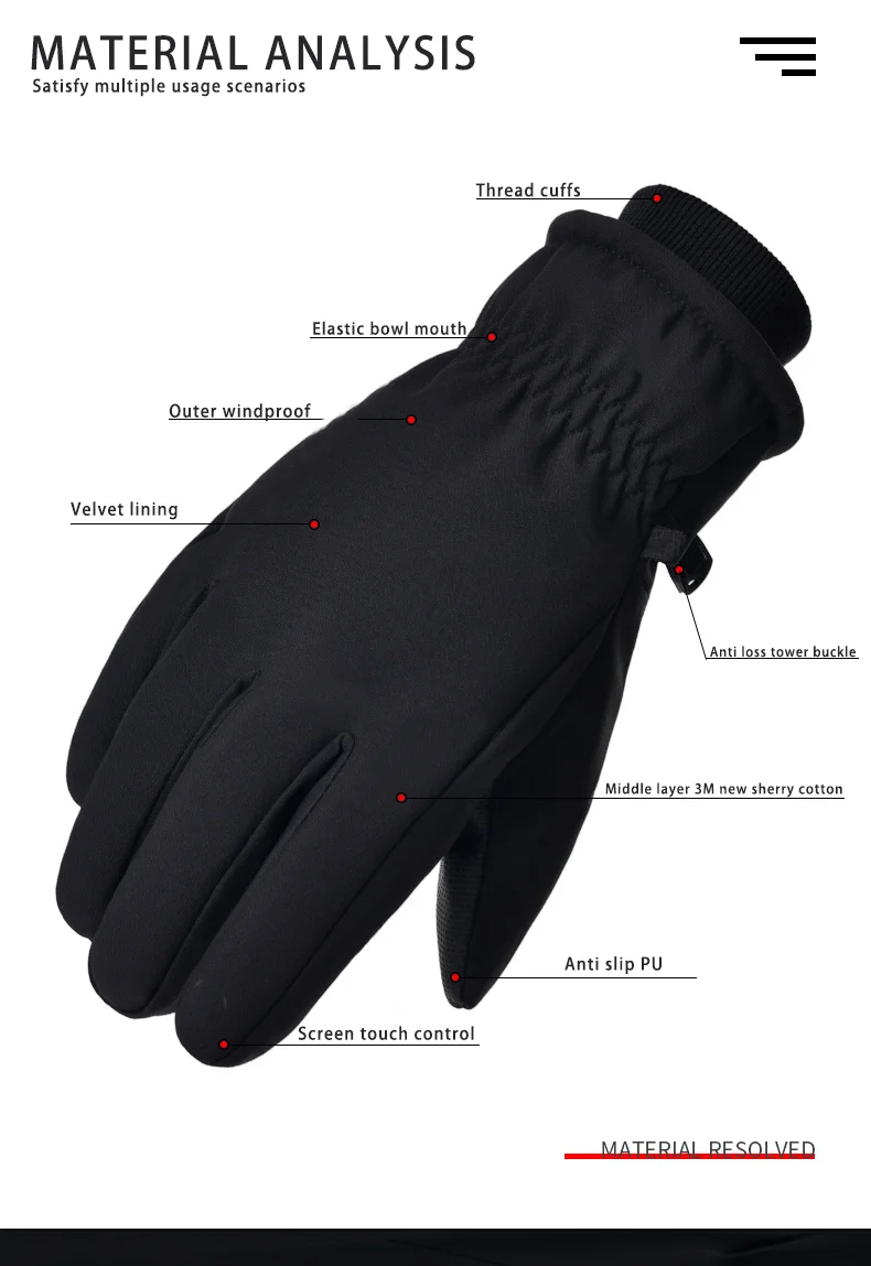A must-have for autumn and winter riding! Warm outdoor gloves for snowmobiles/bicycles/electric vehicles