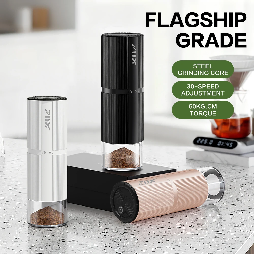 Portable Electric Coffee Grinder, USB Rechargeable Coffee Powder Maker, New Alloy Coffee Bean Grinder 1