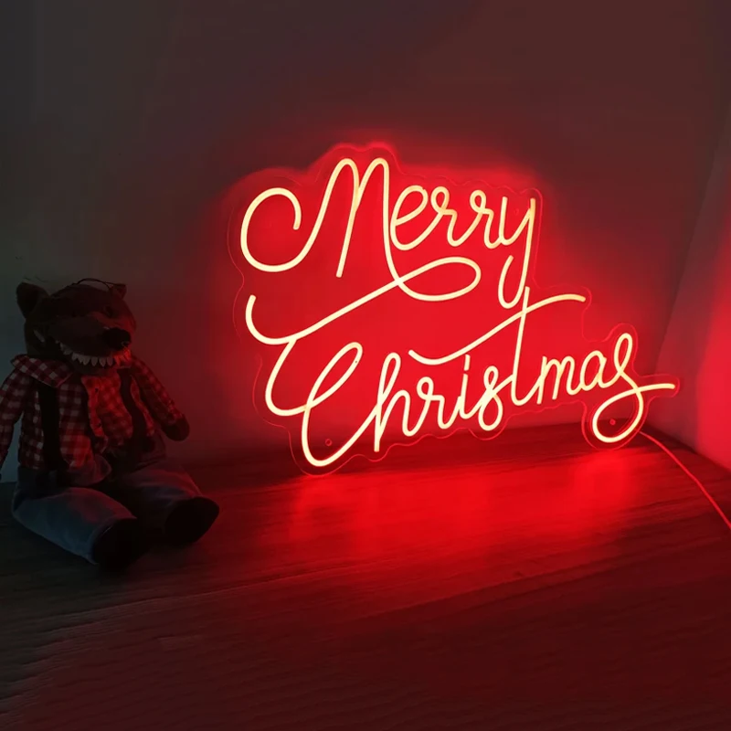 Merry Christmas Neon Sign Custom Led Neon Signs Light Party Home Decor