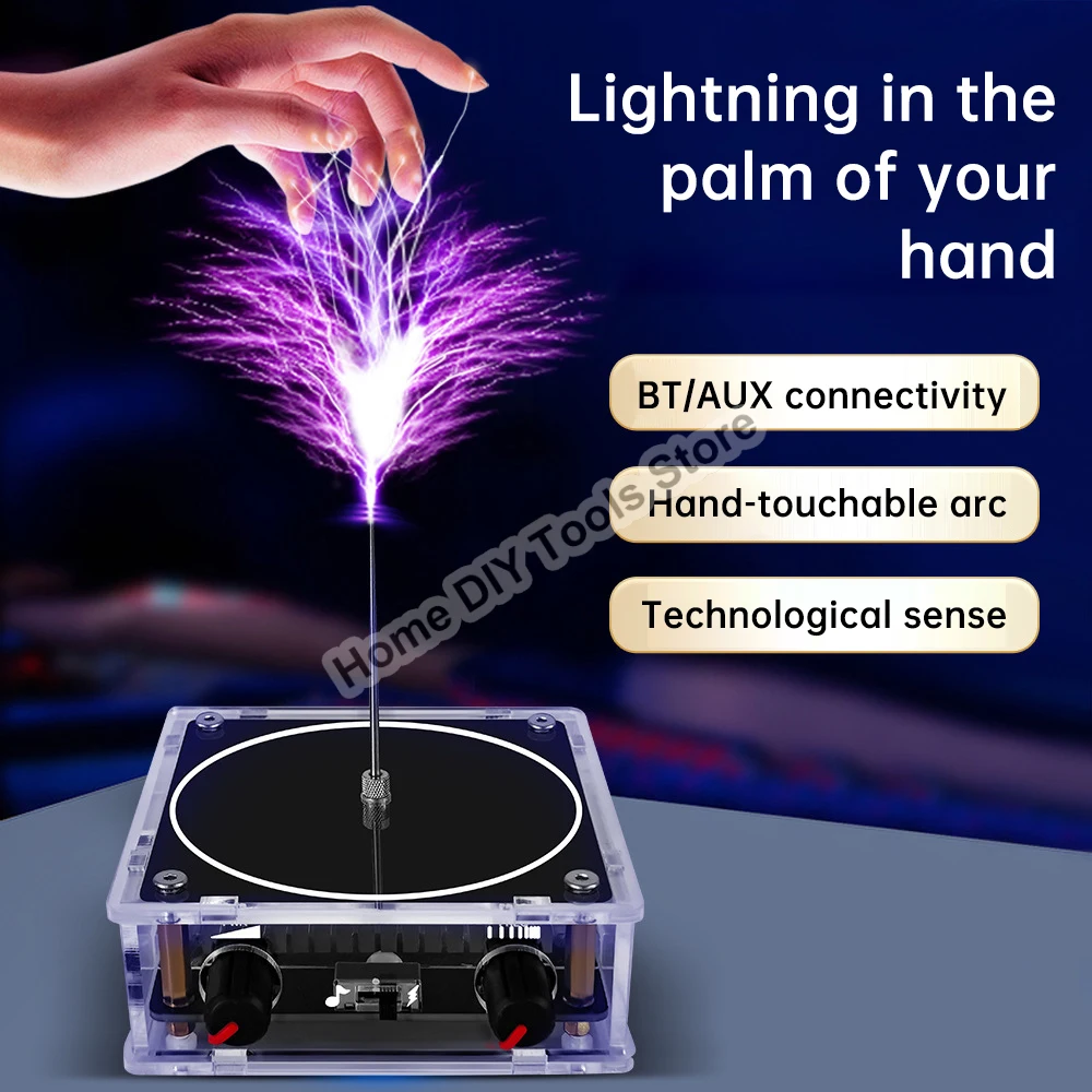 Musica Bluetooth Bobina di Tesla Arco Altoparlante al plasma Esperimento di trasmissione wireless Giocattolo da tavolo Fulmine artificiale toccabile  1420