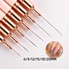 6/9/12/15/18/25mm Pink Gradient Handle Nail Art Liner Brushes Gel Nail Brush Gel Nail Polish Painting Brush Drawing 5
