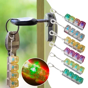 4 Keys Mechanical Keyboard Axis Tester Keychain Stress Relief Clicker Fidget Keyboard with LED Decompression Tools Pendant Gifts 1