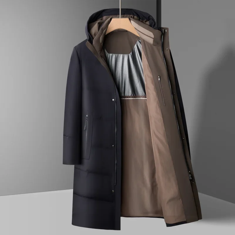 thumbnail image 1 of Chaqueta larga con capucha para hombre, chaqueta acolchada de pato para hombre, ropa de diseñador para hombre, marca 2024, chaqueta de invierno para hombre, abrigo informal para hombre, 1 of 4