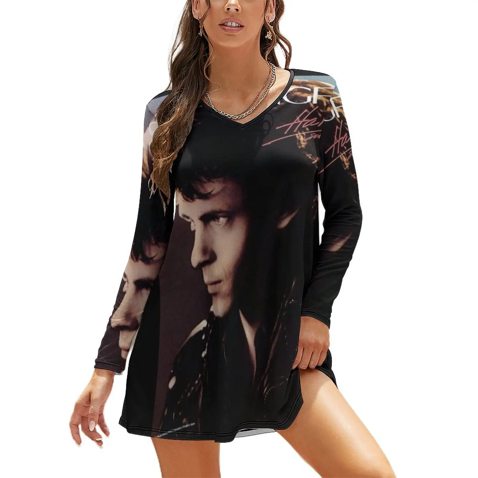 

Hard to hold Long Sleeved Loose Dress Women dresses summer women's evening dresses