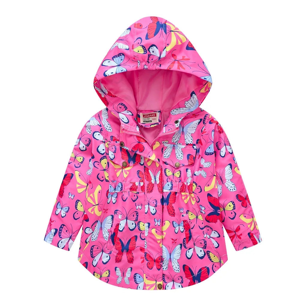 New Children's Butterfly Trench Hat Cute Jacket Girls Coat