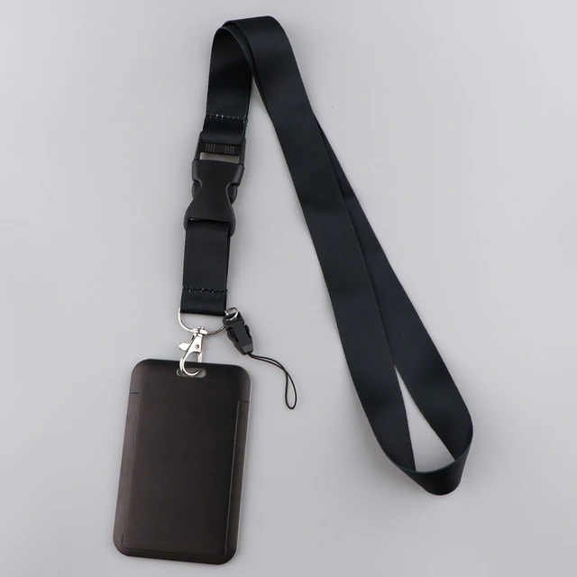 Neck Strap Lanyard Lanyard Id Card Holder Black Badge Holder Id Card Holder  Neck