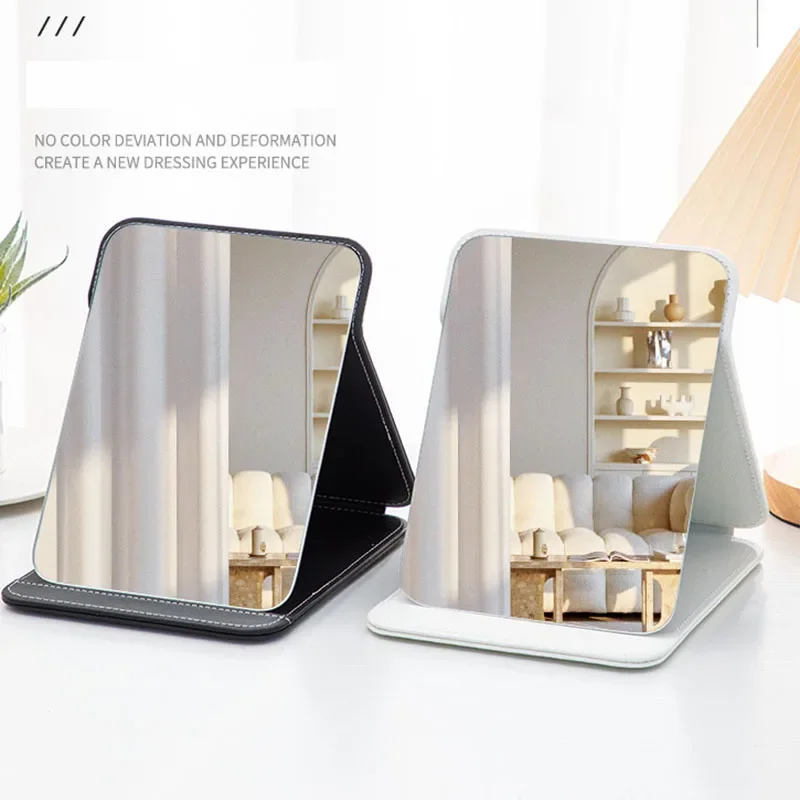 โต๊ะกาแฟกระจกแต่งหน้าโต๊ะกระจกขนาดเล็กน่ารักพกพาได้แต่งหน้าห้องนอน Home Products ไม้กายสิทธิ์สวยงามสำหรับอาบน้ำ 1