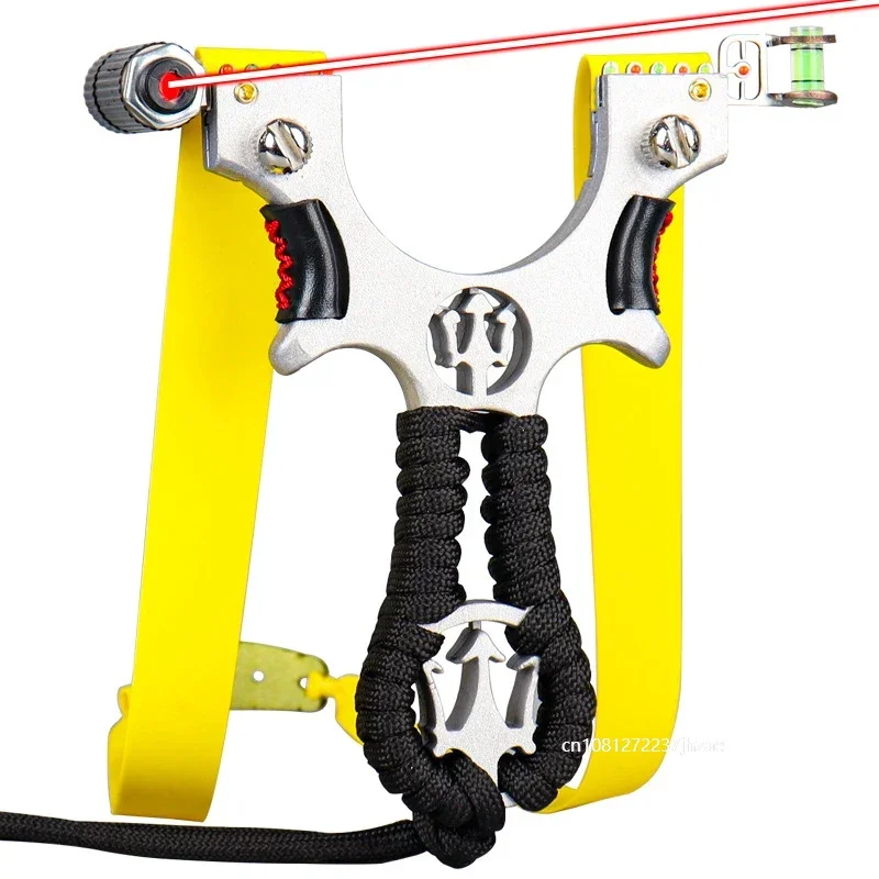 Laser Aiming Metal Slingshot for New Player Professional Slingshot Powerful Alloy Bow Shooting Outdoor Hunting Sling Shot steel slingshot