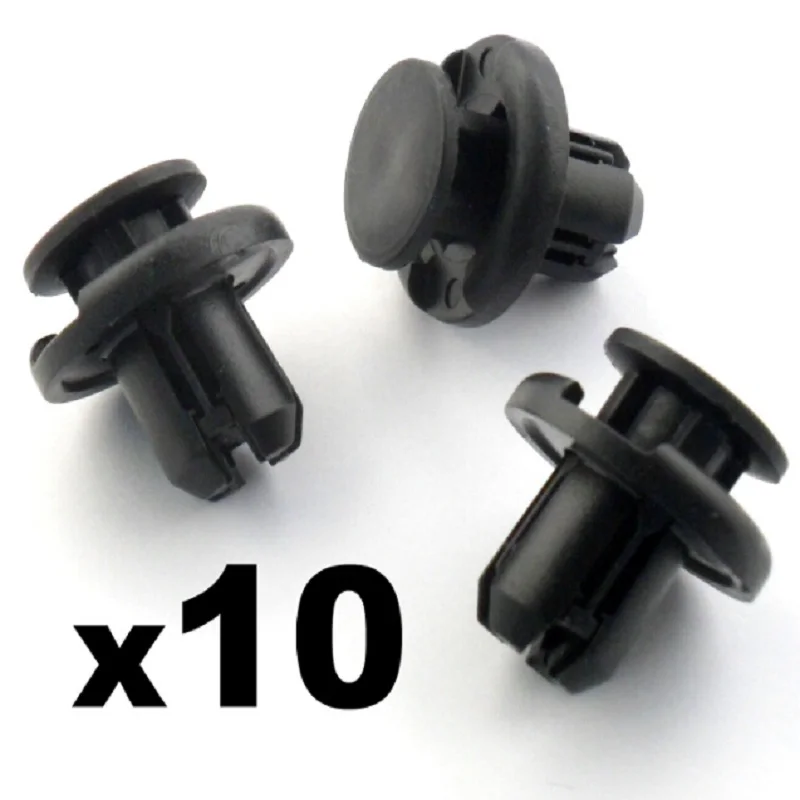 

10x 10mm Push Fit for Honda Bumper Grille & Engine Under Tray Trim Panel Clips